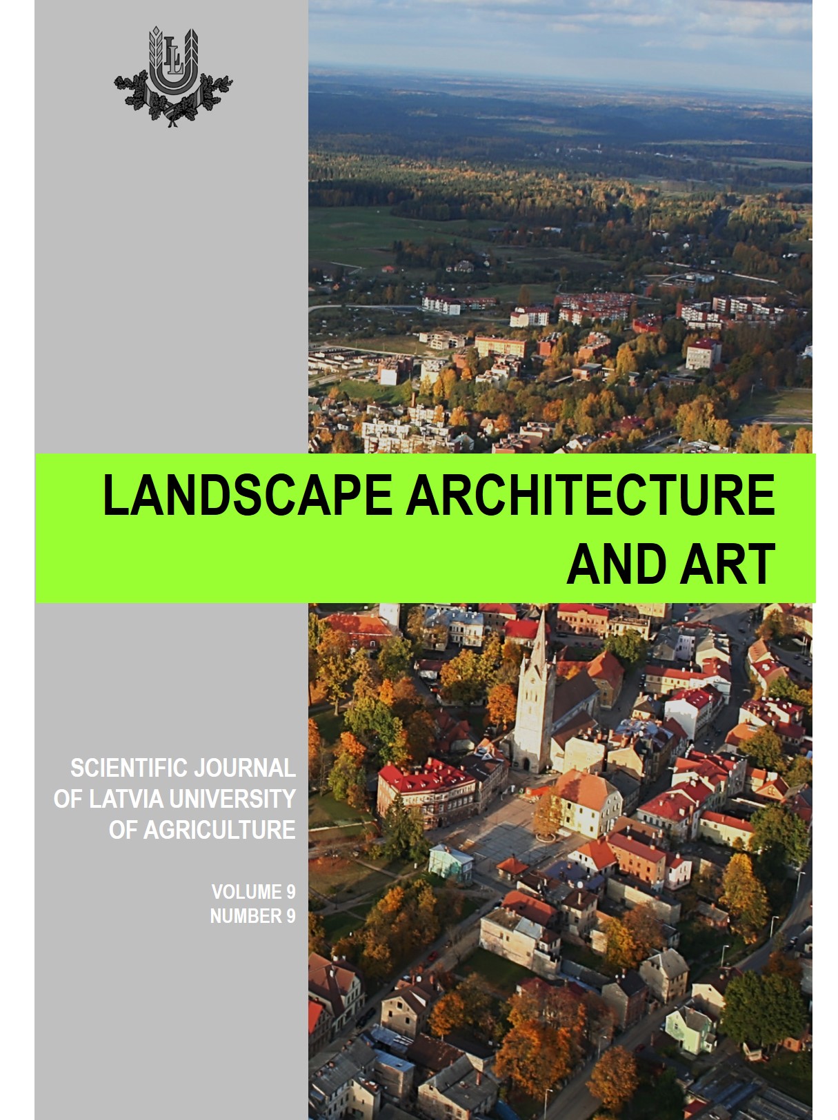 Landscape Architecture and Art, Volume 9, Number 9