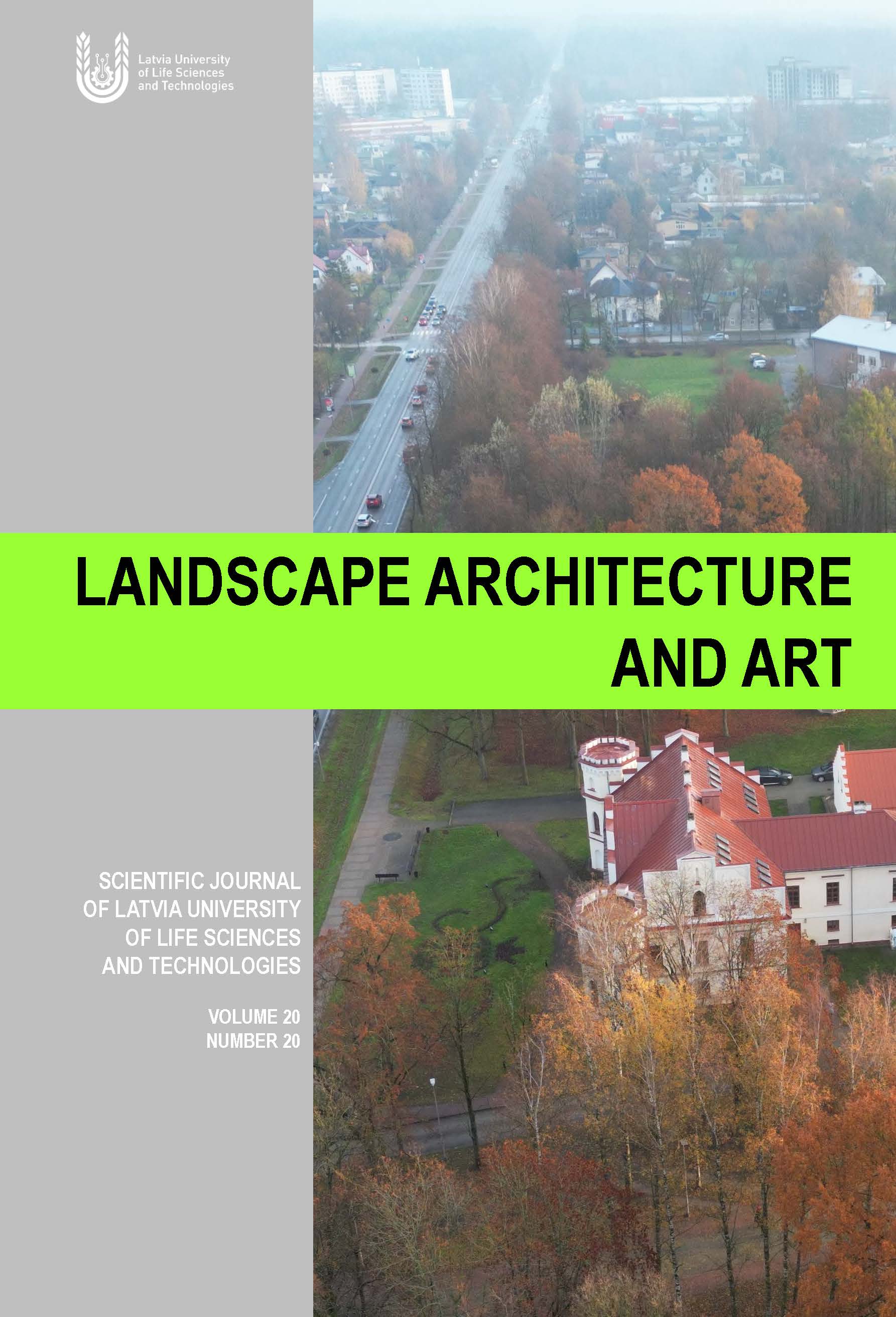 Landscape architecture and art, Volume 20, 2022
